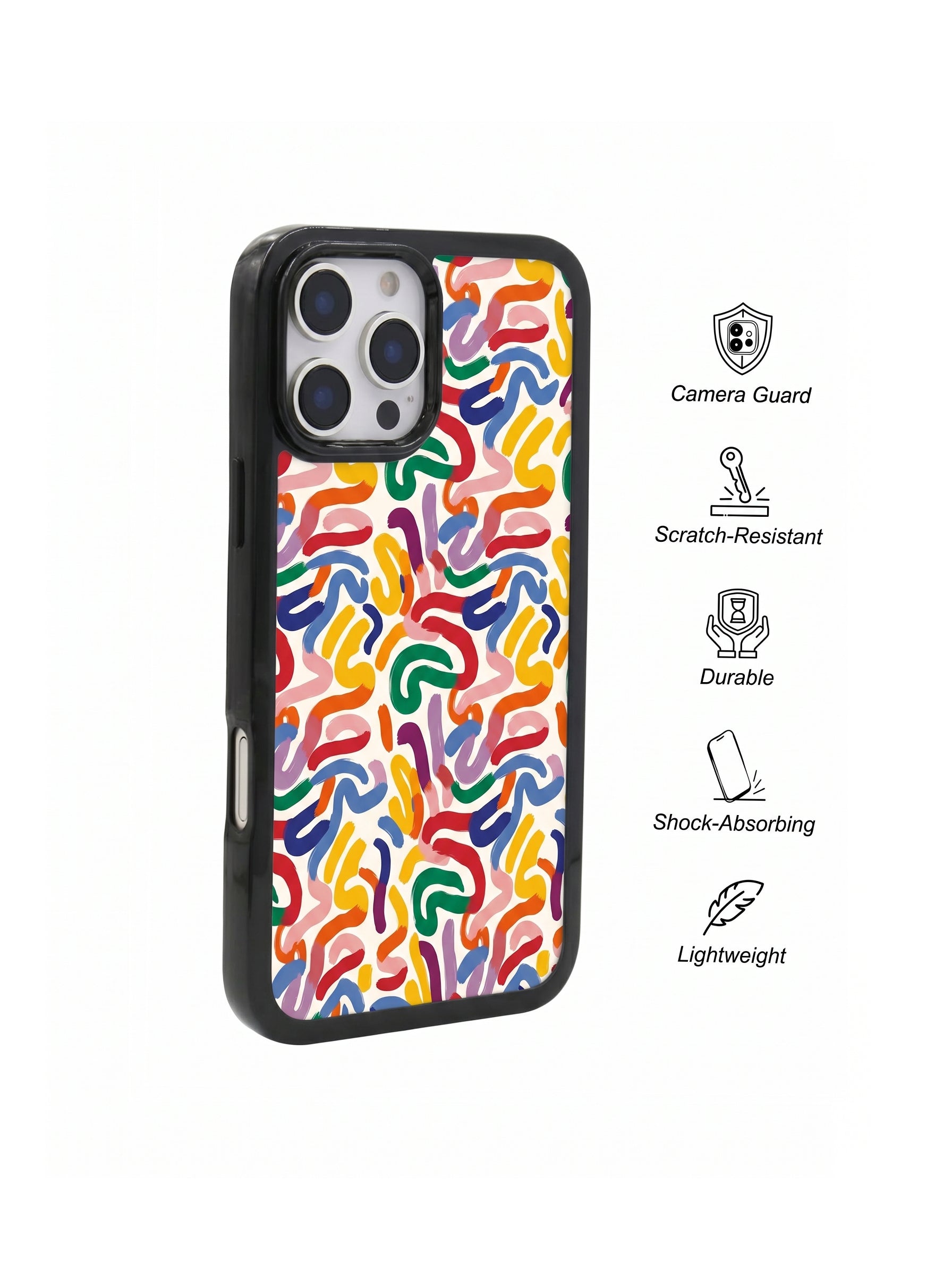 Colorful Abstract Clear Durable Acrylic Phone Case