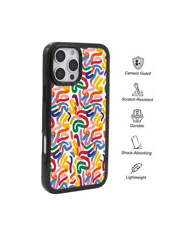 Colorful Abstract Clear Durable Acrylic Phone Case