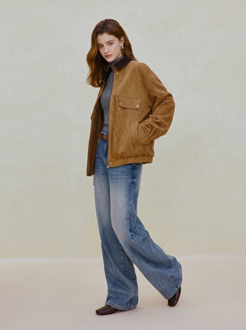 Cozy Suede Oversized Utility Jacket