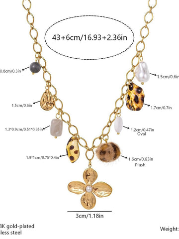 Boho Chic Statement Charm Necklace