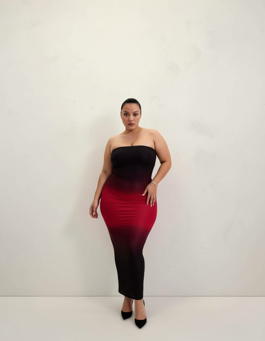 Plus Size Autumn Winter Dress Casual Tight Style Women's Clothing Plus Size Fashion Autumn Winter Collection