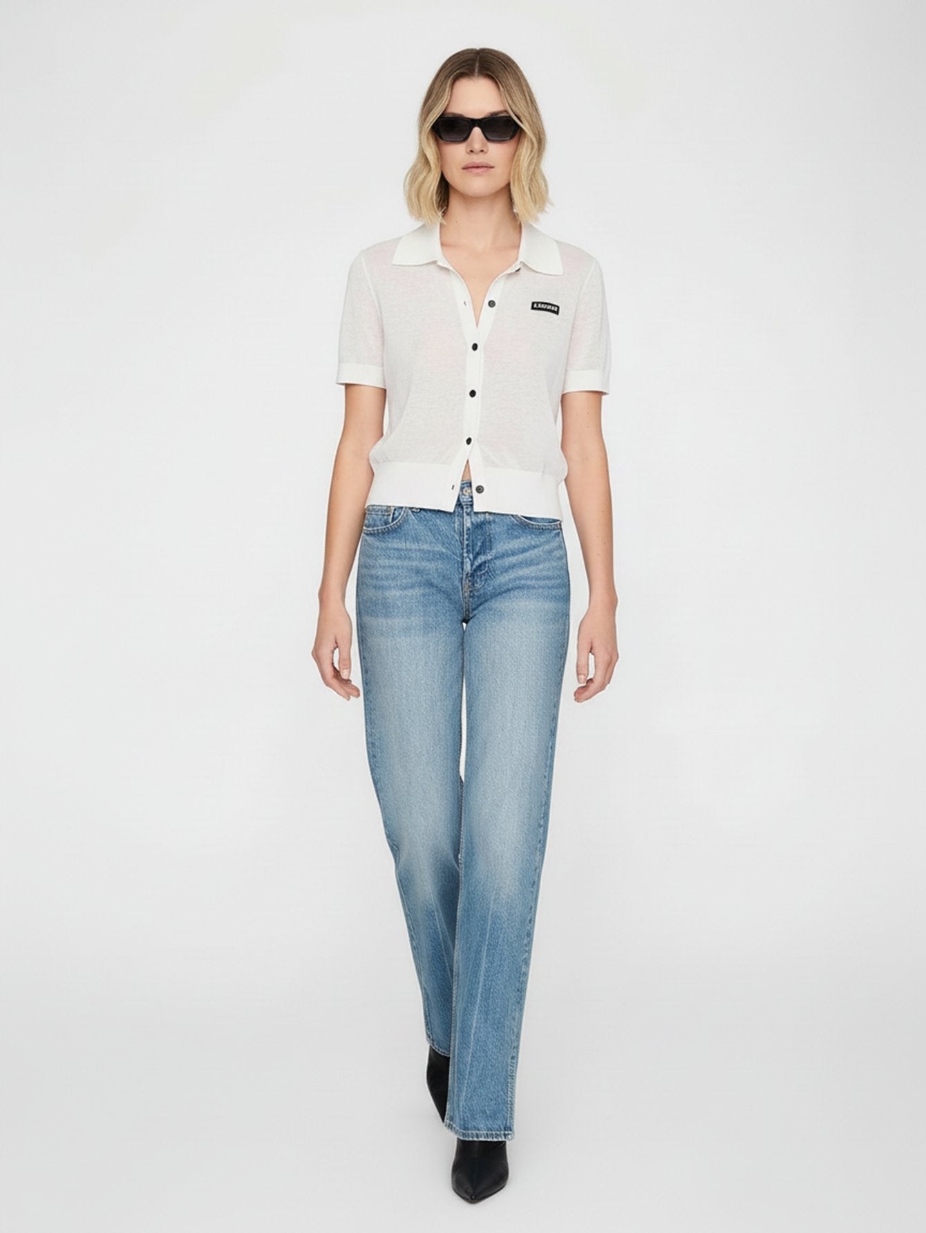 Linen Blend Cropped Cardigan
