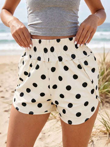 High Waisted Polka Dot Shorts