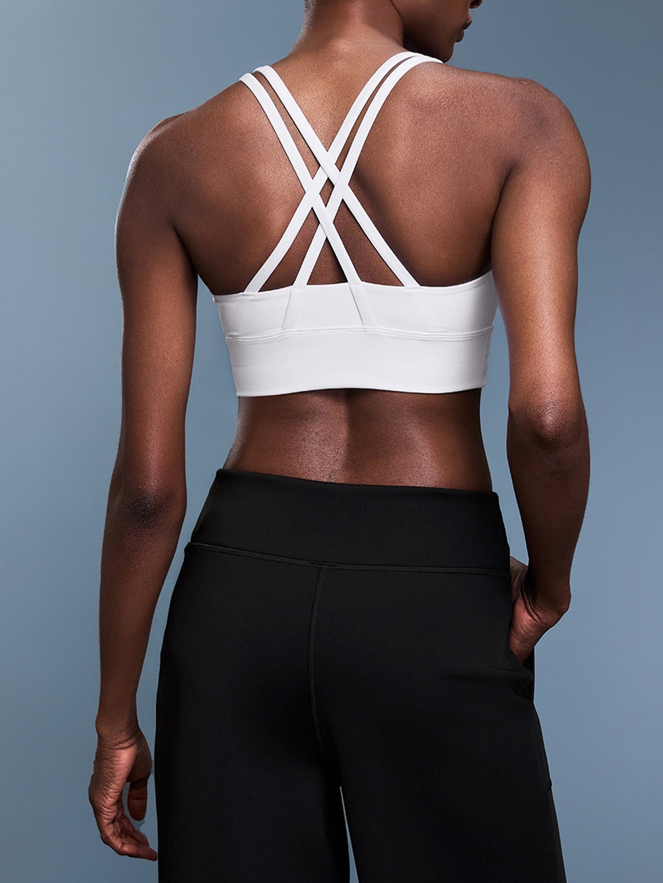 Sweat-Wicking Crisscross Back Sports Vest-Multicolor