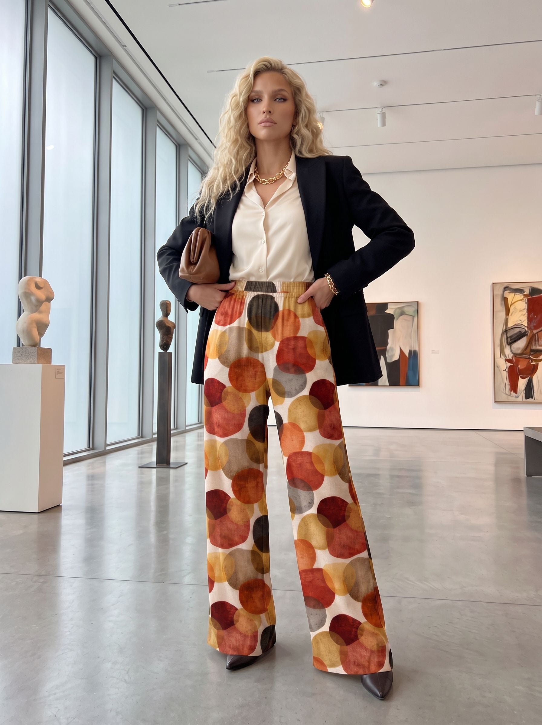 Mahlet B's Abstract Circle Print Pants