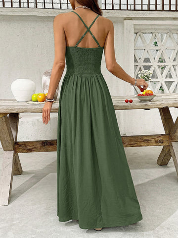 Lace Spaghetti Strap Maxi Dress