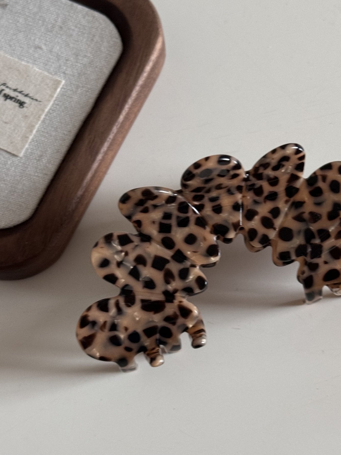 Leopard Print Heart Shape Hair Claw