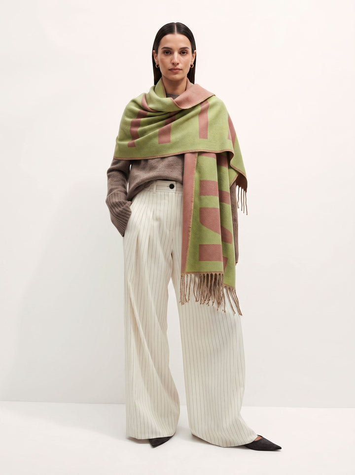 Reversible Soft Oversized Colorblock Scarf