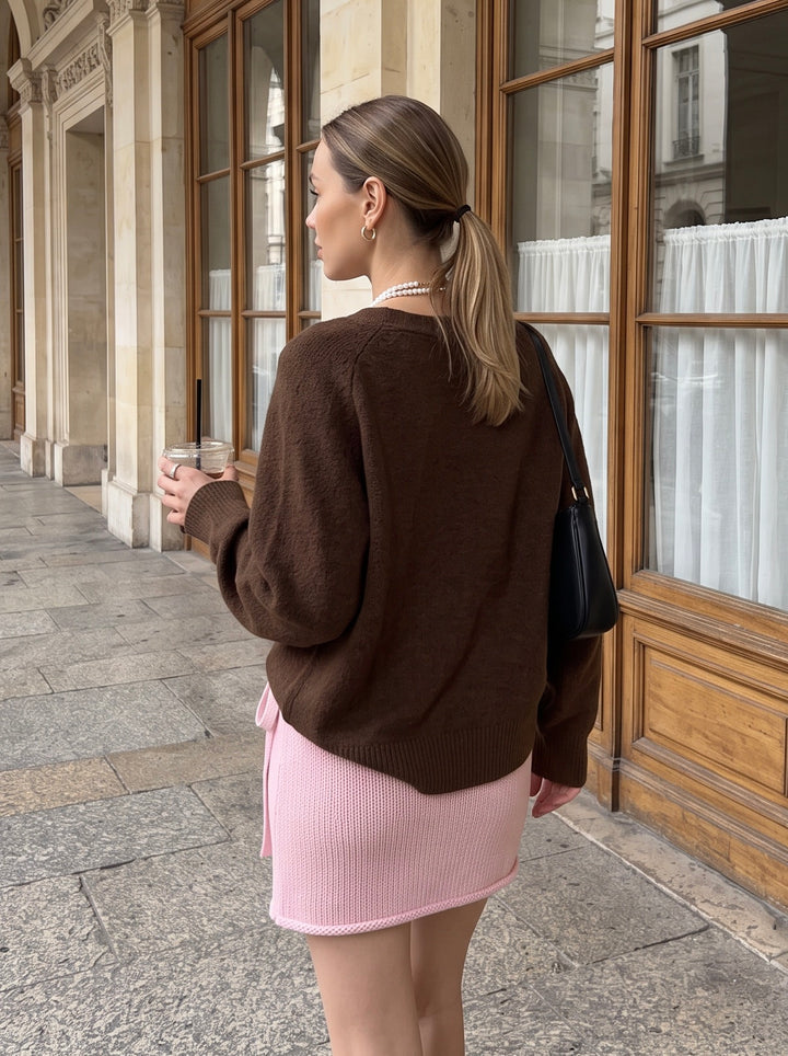 Soft V Neck Button Cardigan Sweater