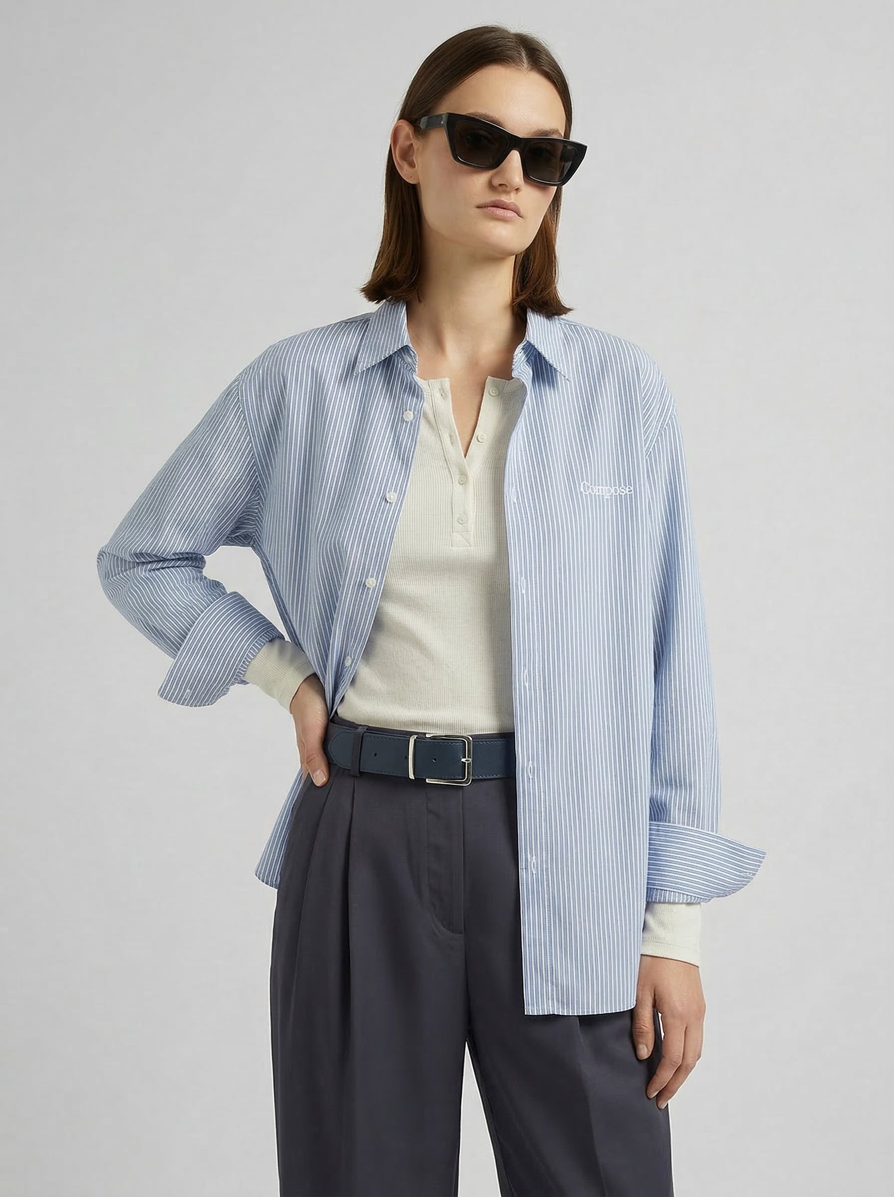 Pinstriped Cotton Shirt