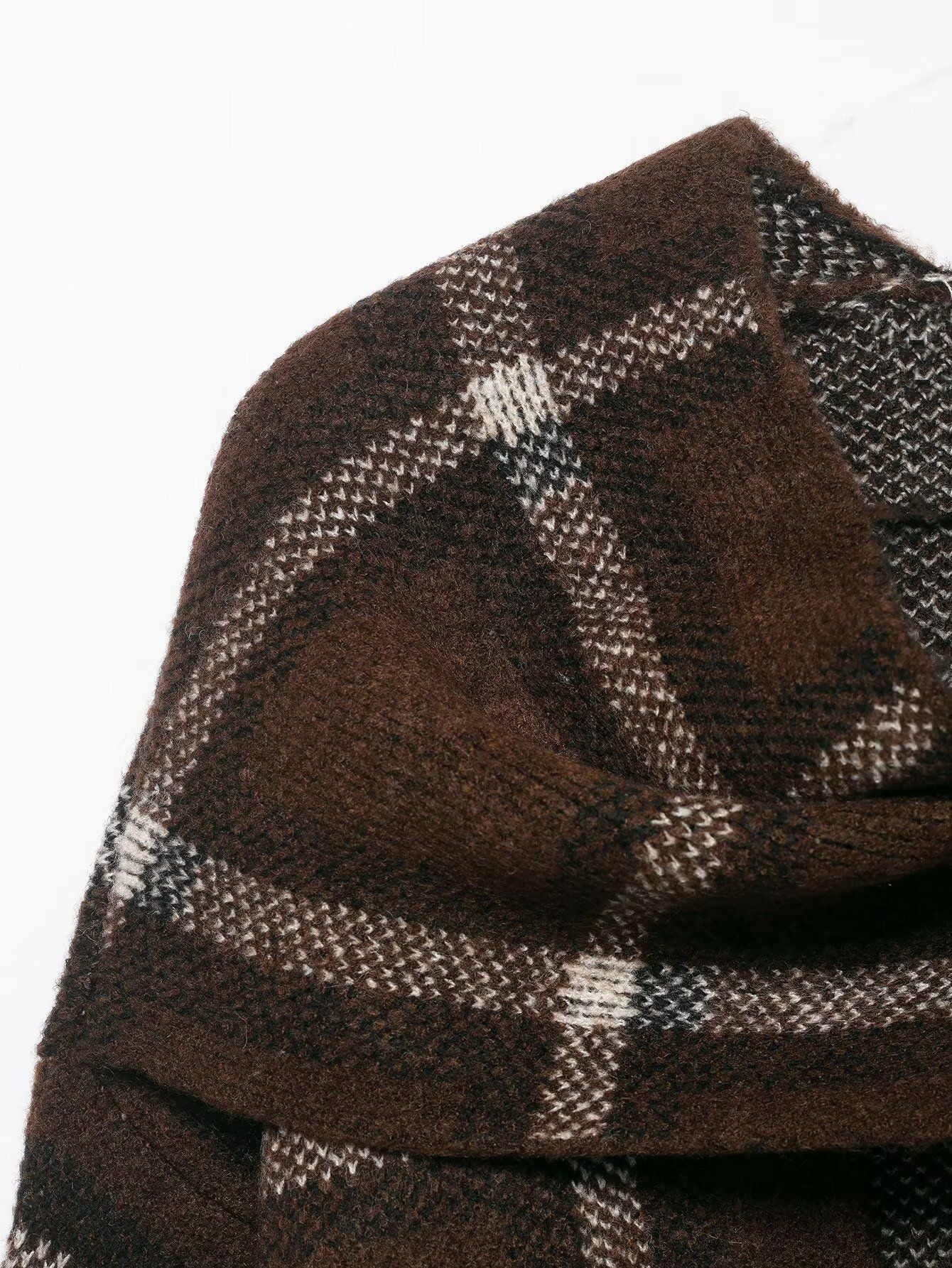 Cozy Plaid Oversized Knit Cardigan