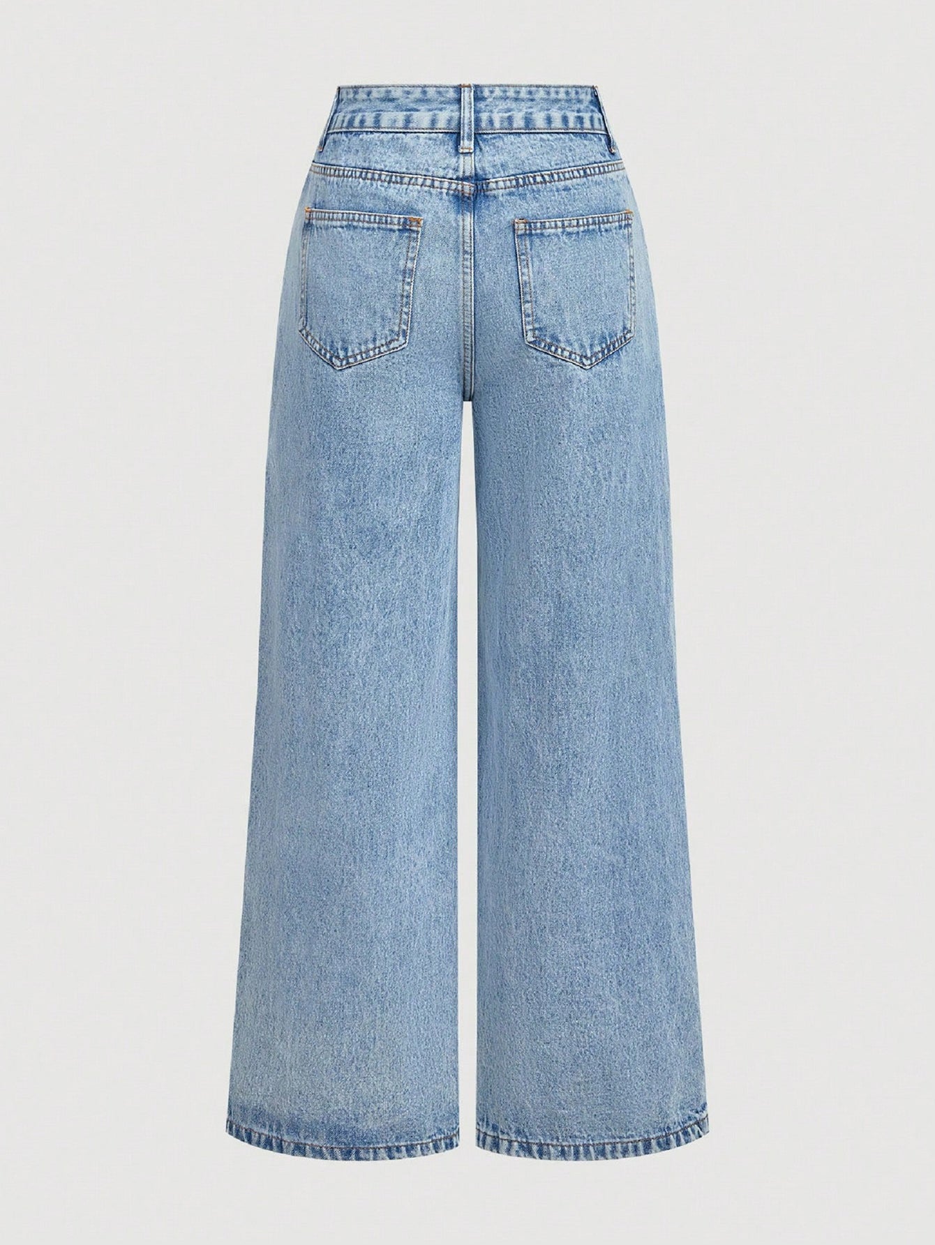 Floral Embroidered High Waisted Jeans