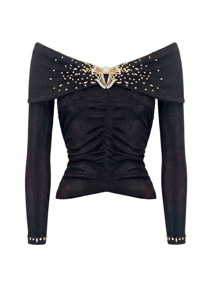 Elegant Off Shoulder Peplum Blouse