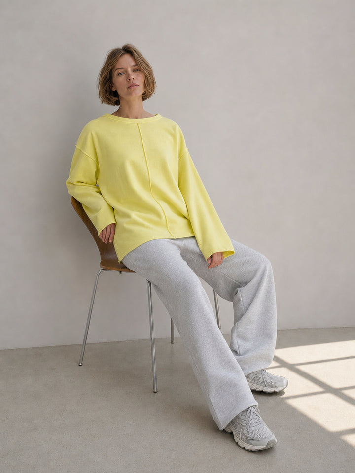 Oversized Seamed Long Sleeve T Shirt