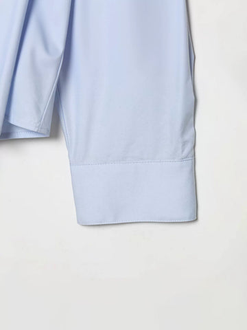 Pleated Waist Button Down Shirt