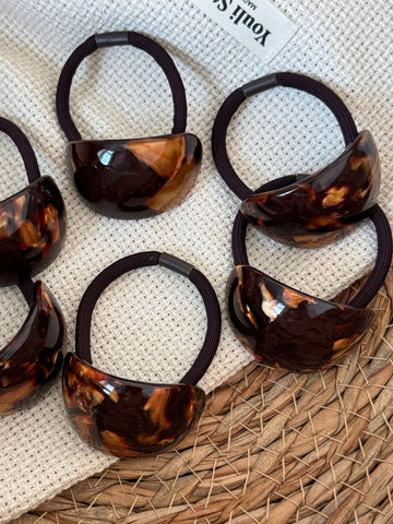 Elegant Tortoise Shell Hair Tie