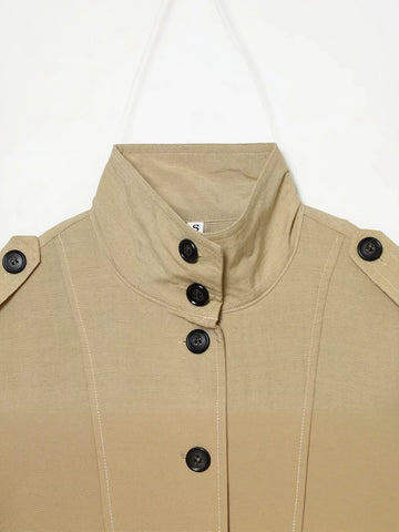 Utility Stand Collar Drawstring Jacket