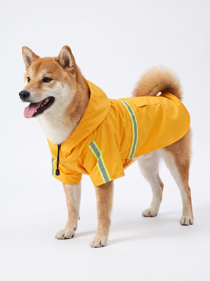 Waterproof Reflective Hooded Dog Raincoat
