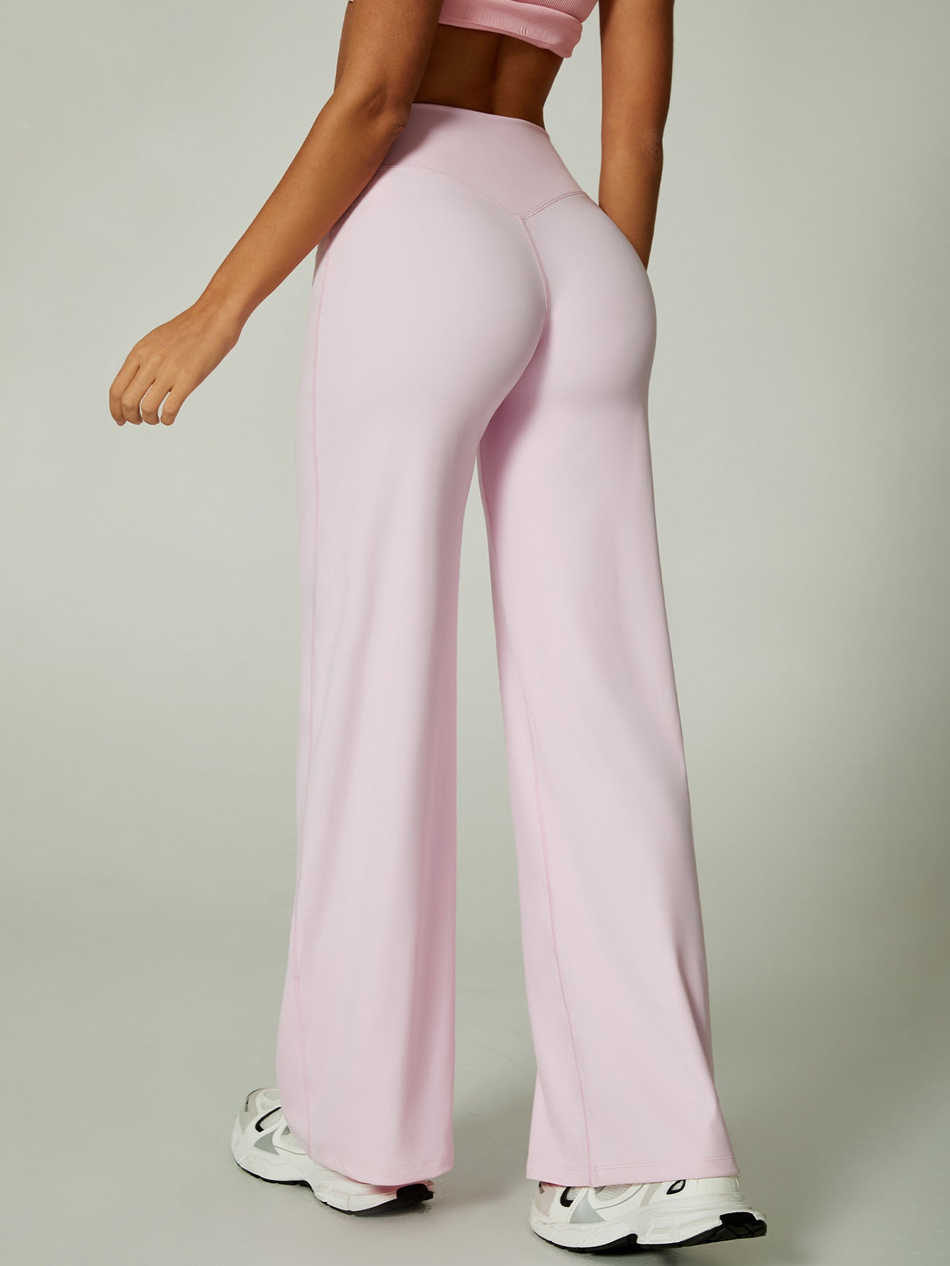 High-Waisted Wide-Leg Relaxed Fit Yoga Pants-Multicolor