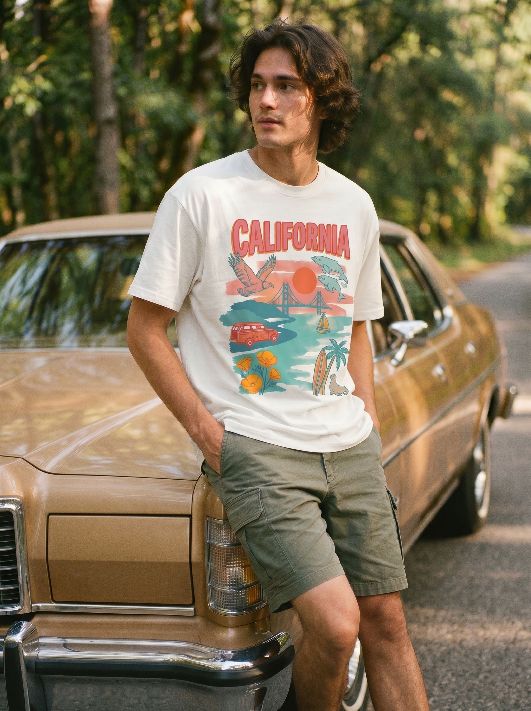 Vintage California Graphic Crewneck T-Shirt