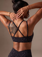 Leopard Print Crisscross Yoga Tank Top