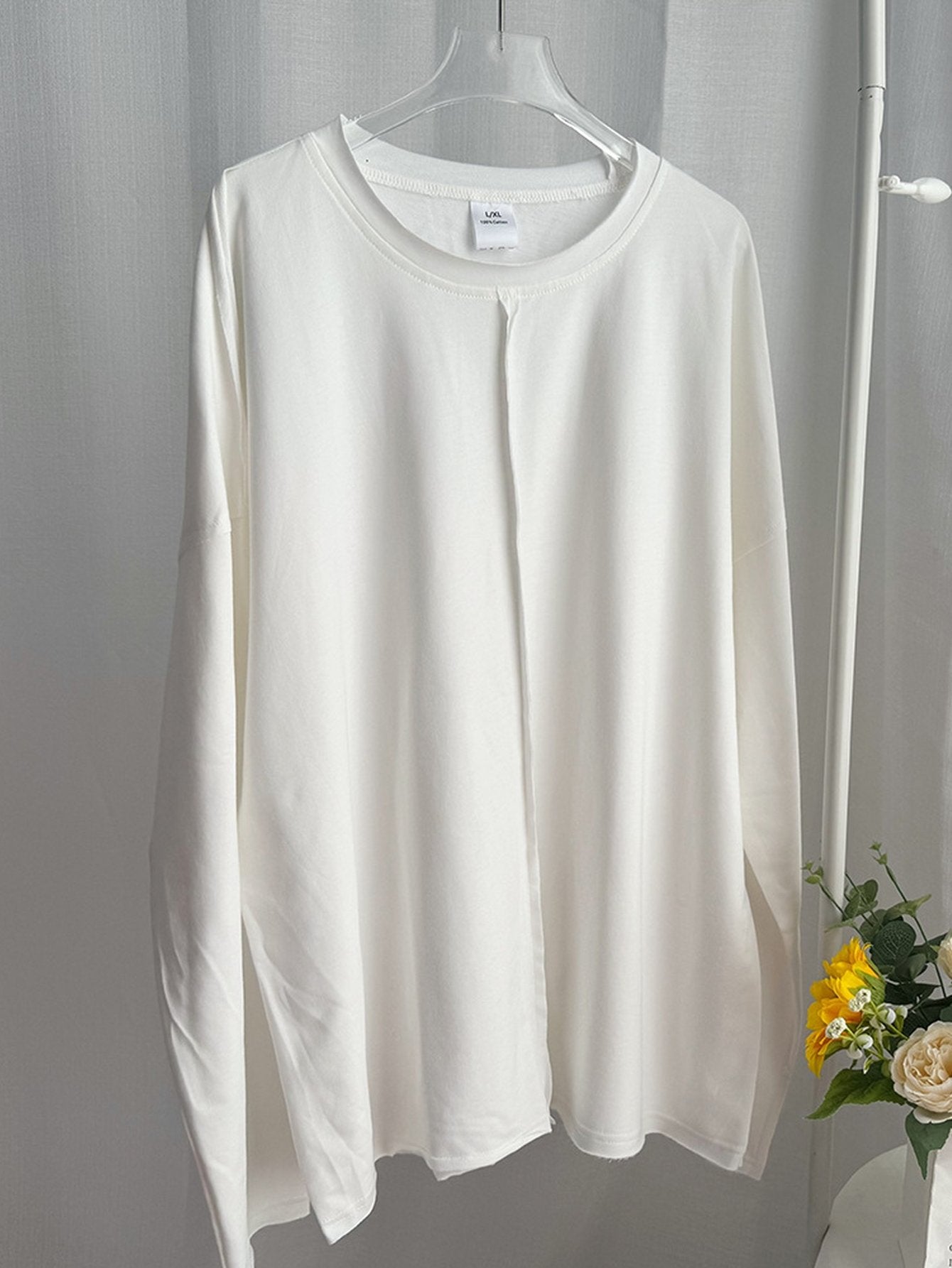 Oversized Seamed Long Sleeve T Shirt