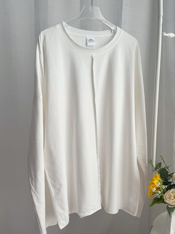 Oversized Seamed Long Sleeve T Shirt
