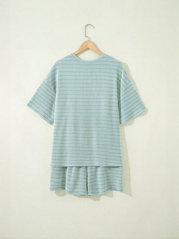 Cozy Ribbed Knit Short Set
