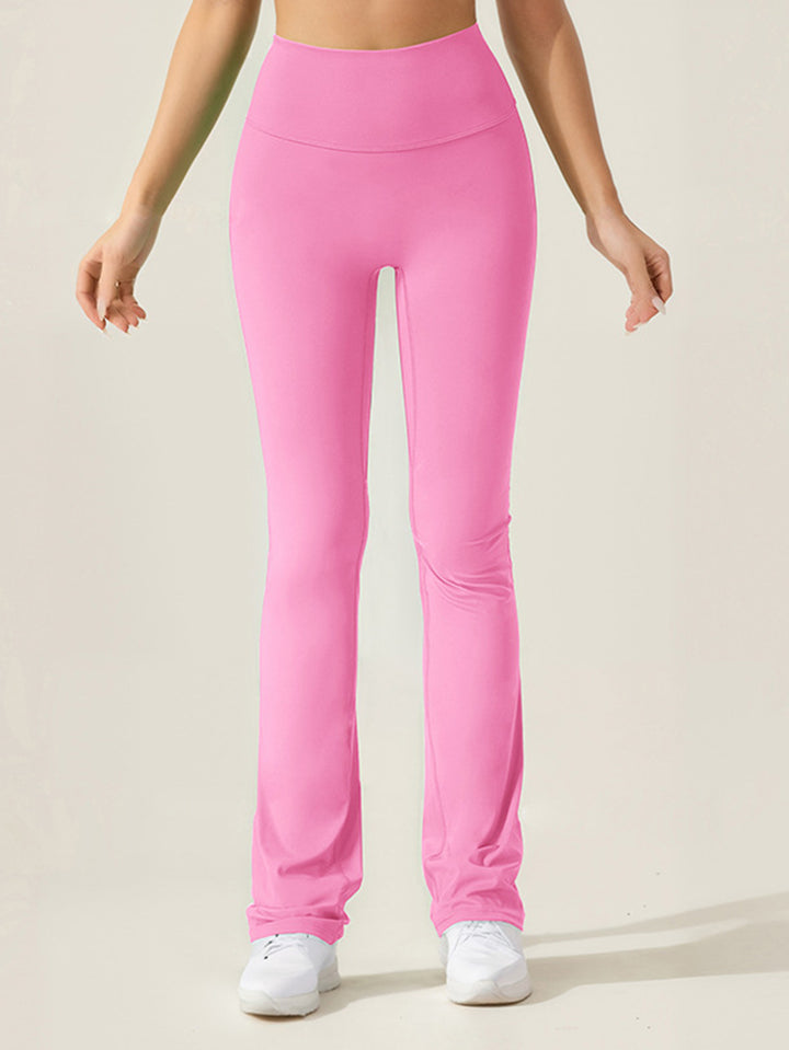 High Waisted Scrunch Butt Flare Leggings
