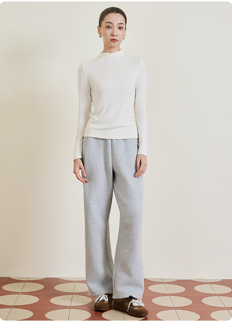 Soft Cozy Mock Neck Loungewear Tops