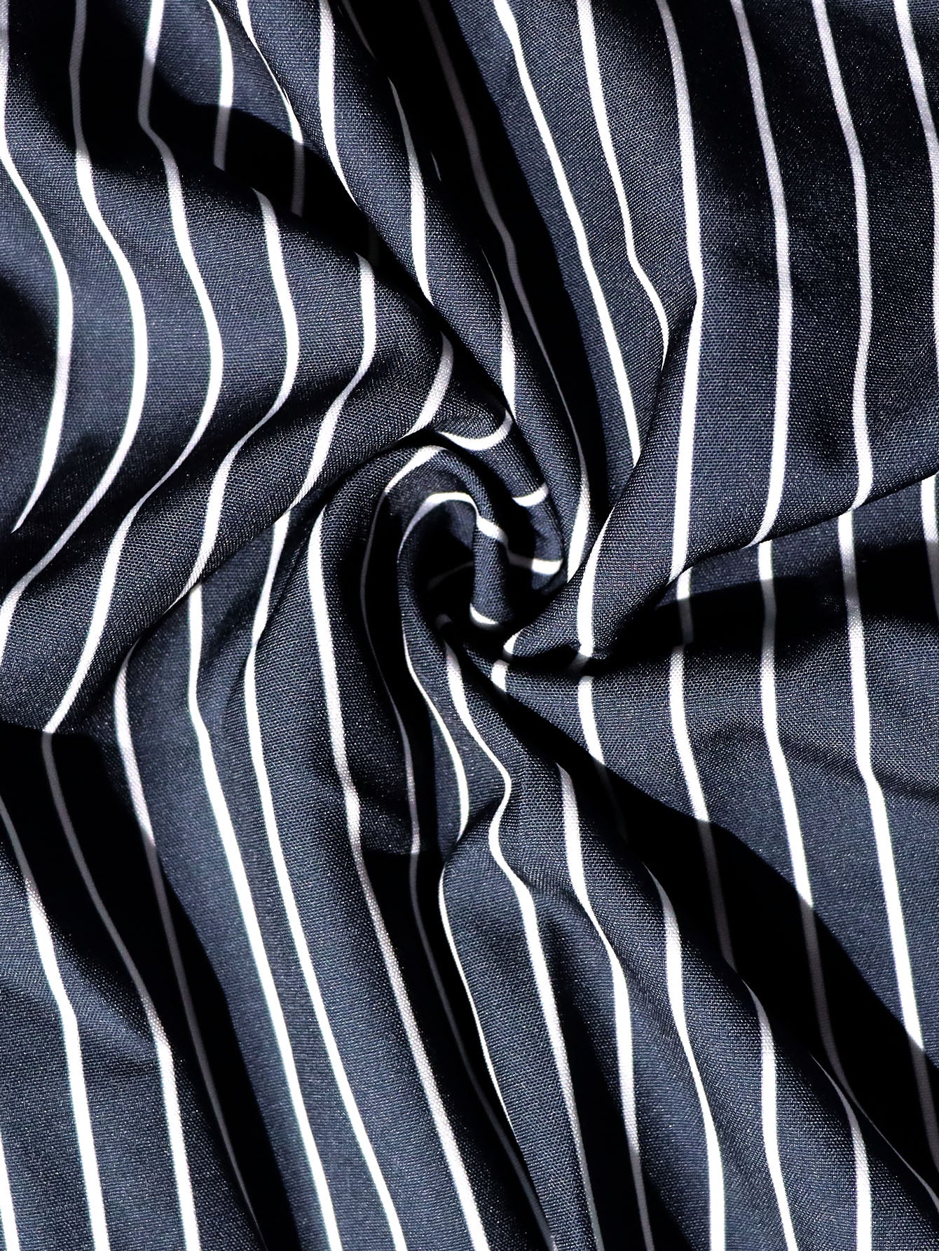 Belted Striped Button Down Maxi Dress