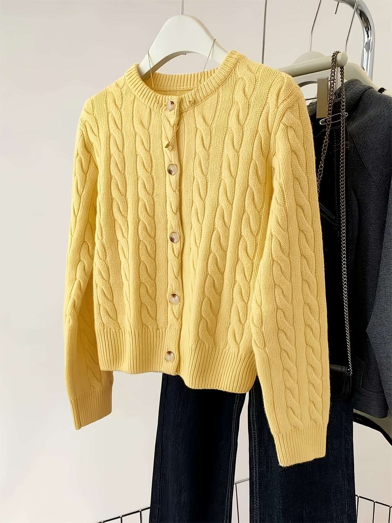Cozy Cable Knit Button Cardigan