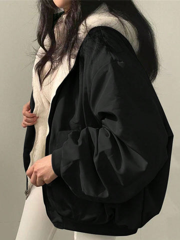 Reversible Oversized Faux Fur Puffer Jacket