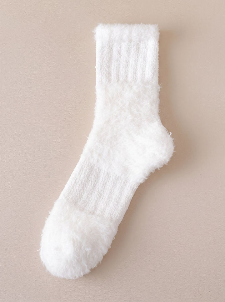 Cozy Fuzzy Plush Crew Socks