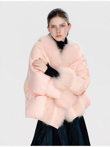 Faux Fur Trim Puffer Jacket