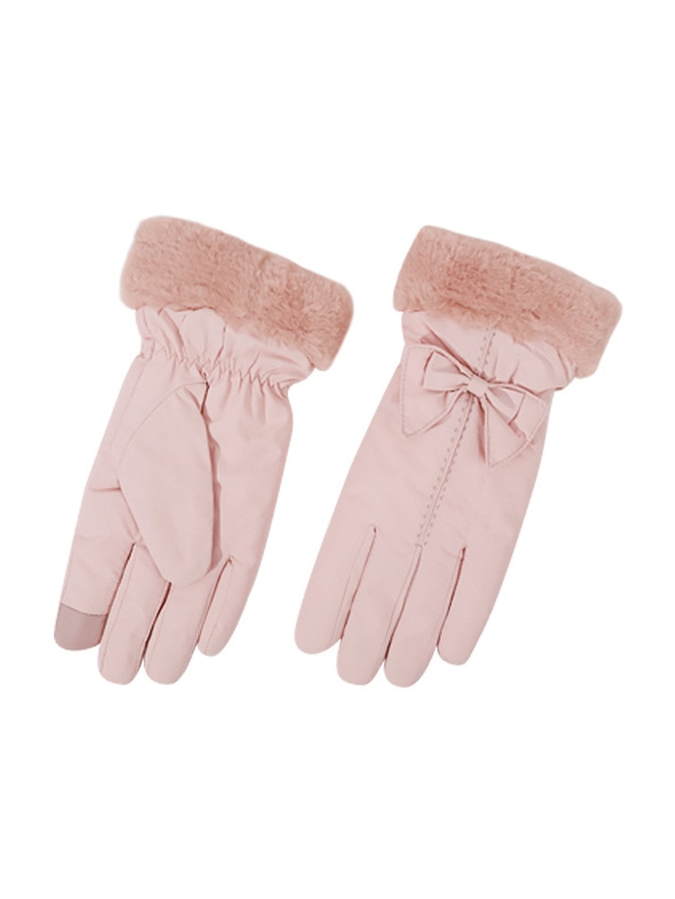 Warm Faux Fur Touchscreen Winter Gloves