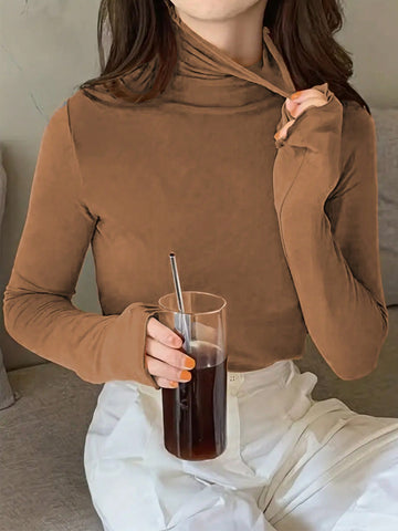 Slim Fit Mock Neck Tee