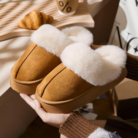 Cozy Faux Fur Platform Slippers