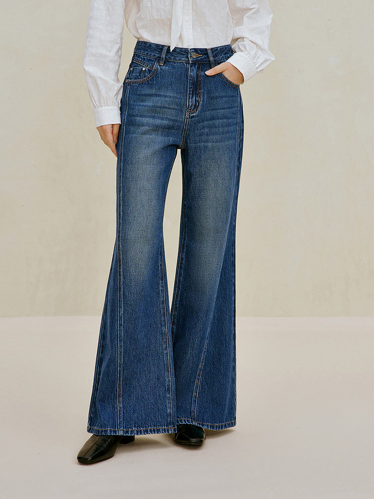 High Waisted Flare Leg Jeans