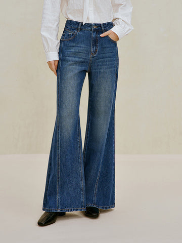 High Waisted Flare Leg Jeans