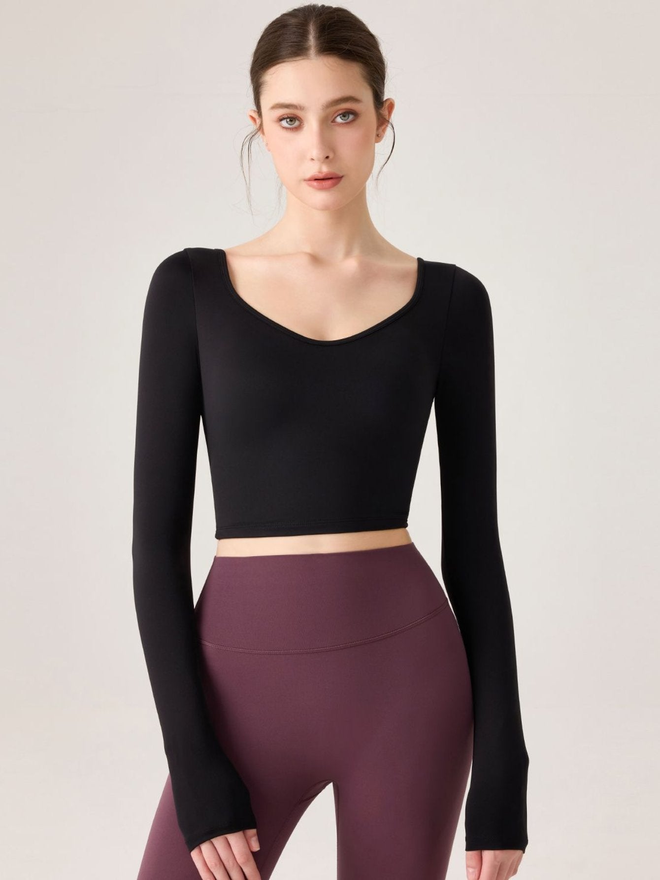 Seamless Sculpting Long Sleeve Crop Tee