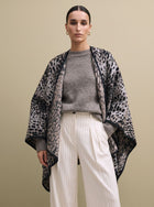Cozy Reversible Leopard Print Shawl Scarf