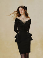 Elegant Off Shoulder Peplum Blouse