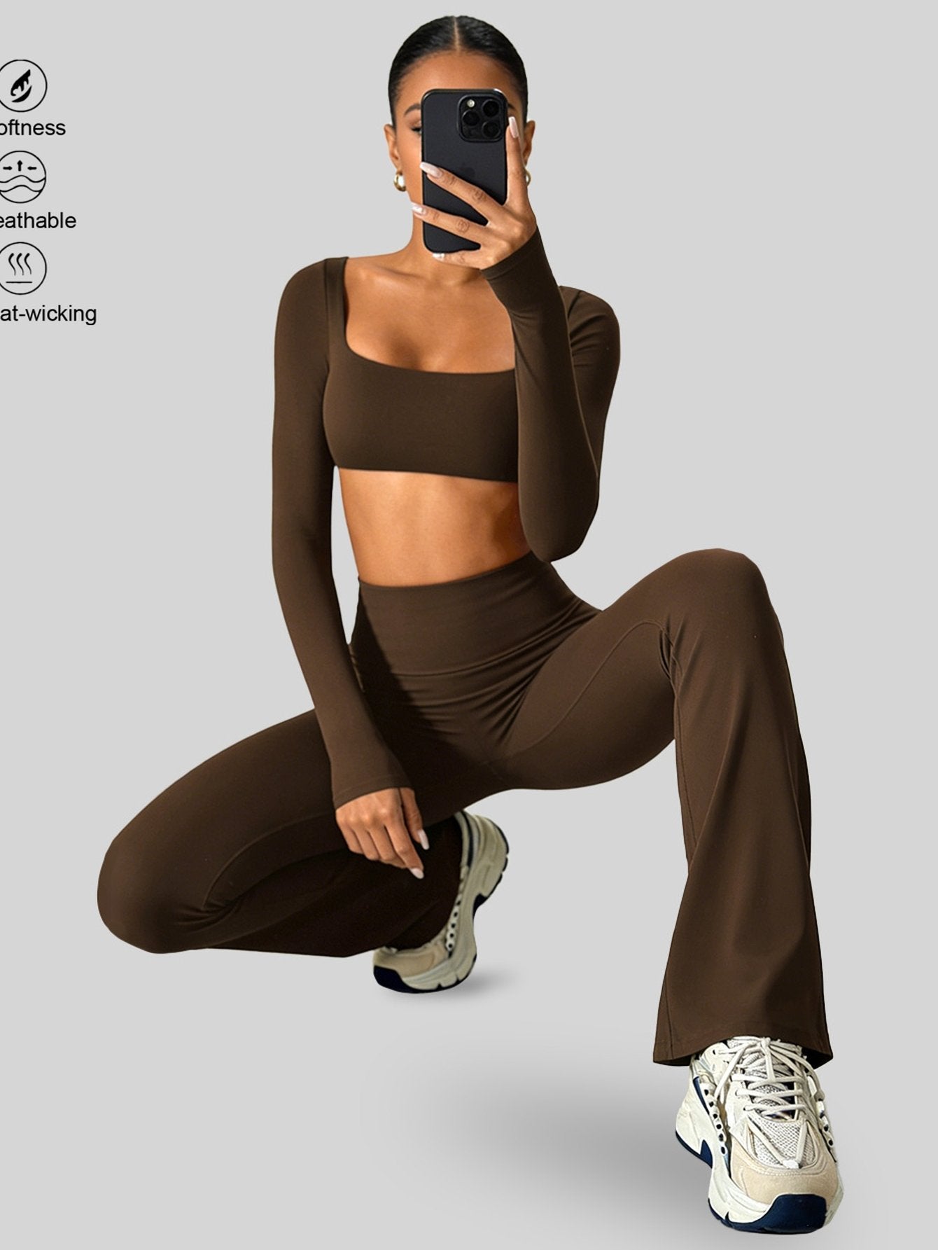 Seamless Sculpting Long Sleeve Pant Set