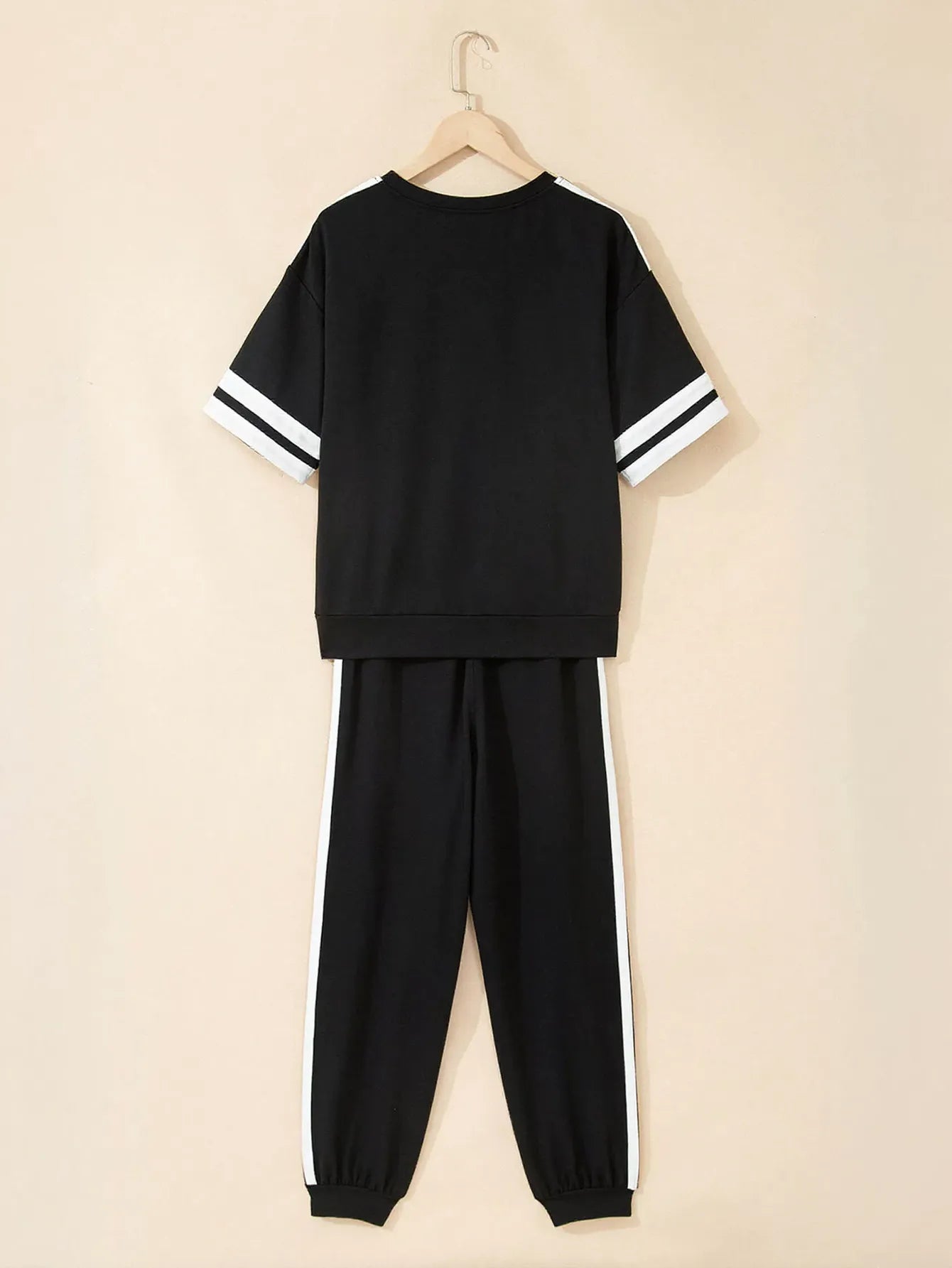 Athletic Striped Casual Pant Set