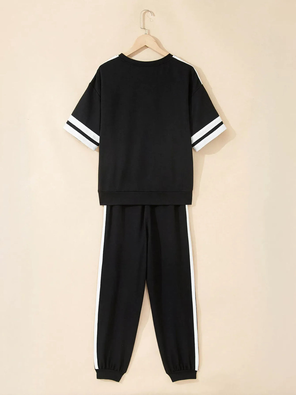 Athletic Striped Casual Pant Set