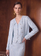 Embellished V Neck Knit Vest