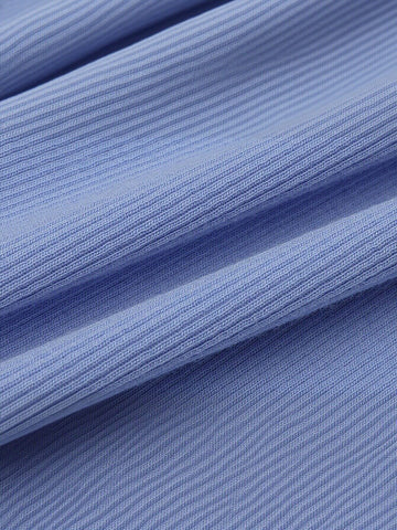 Button Detail Skinny-Fit T-Shirts