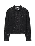 Elegant Floral Lace Blazer Jacket