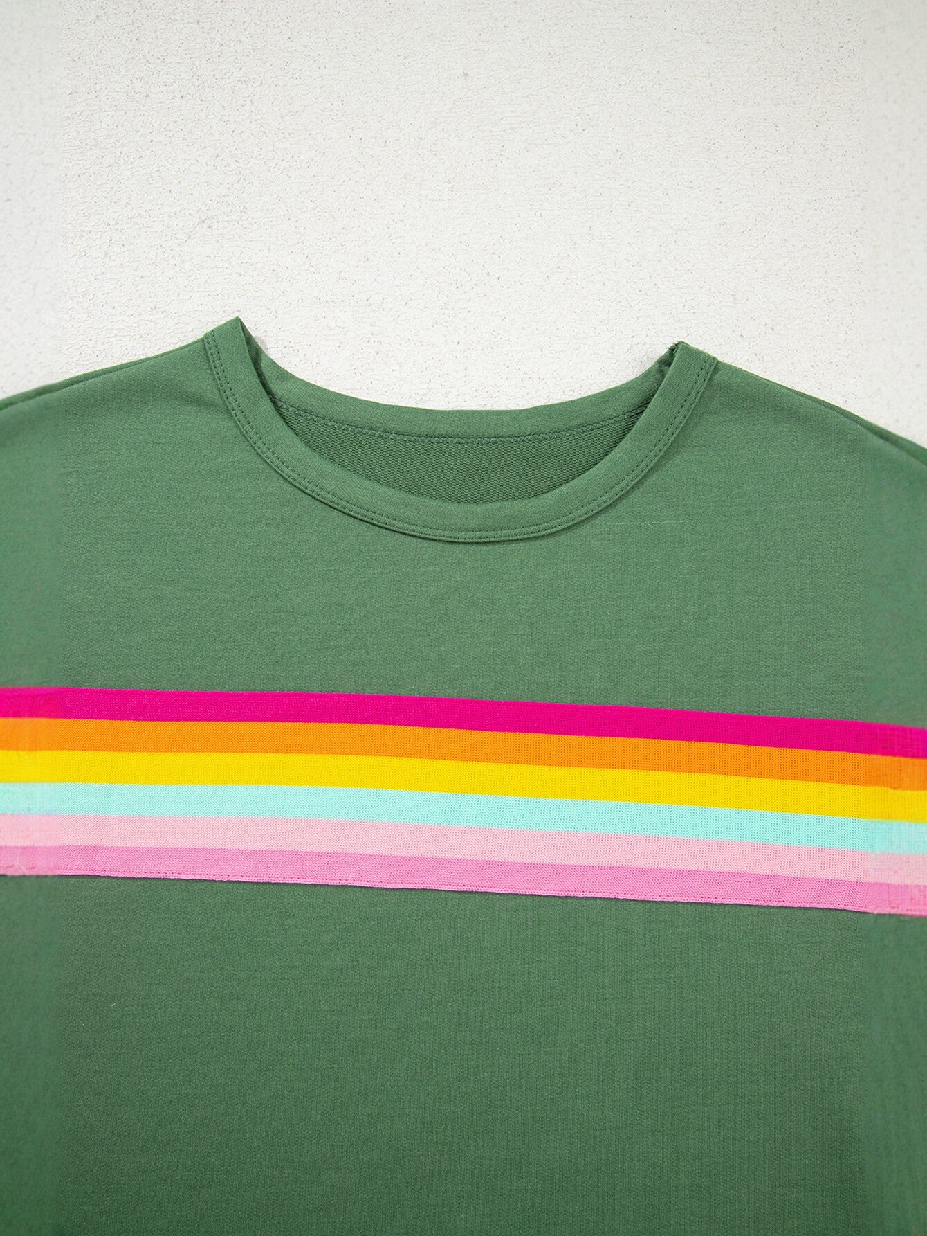 Rainbow Stripe Graphic Short Set